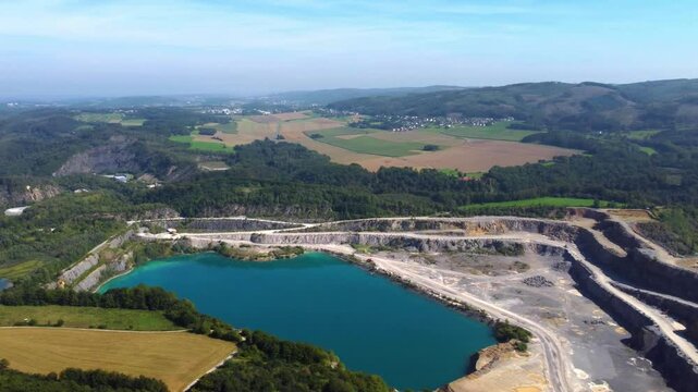 The blue lagoon in Balve Eisborn in Sauerland