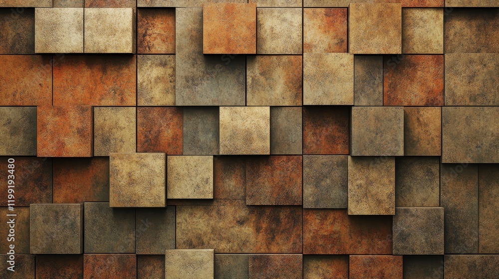 Aufkleber Abstract 3D cube pattern background texture.