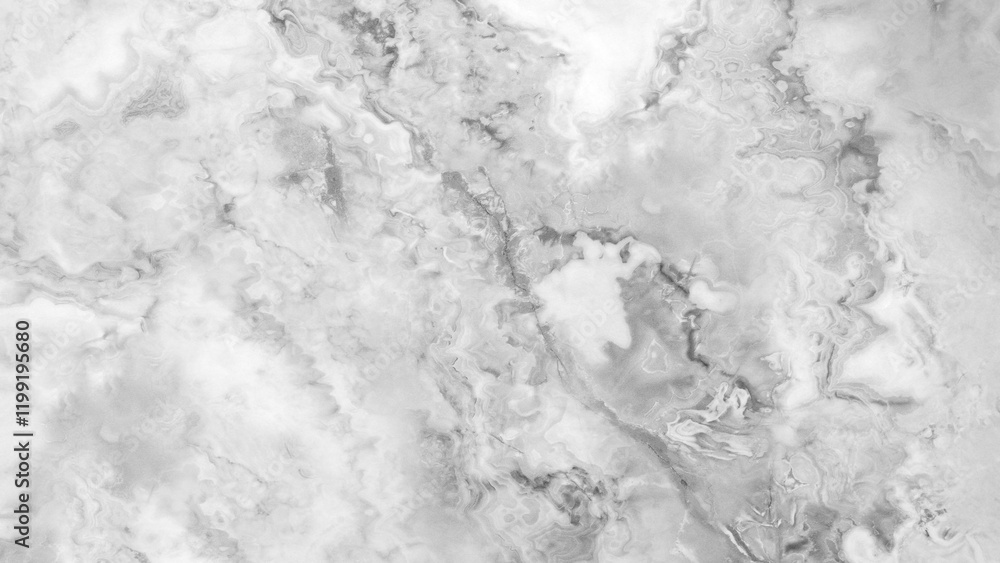 Poster a white and gray marble wall with a pattern of swirls and lines. the wall is smooth and shiny, givin