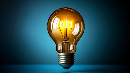 Glowing Vintage Light Bulb: Ideas and Innovation.  A bright symbol of inspiration, technology, and creative solutions.