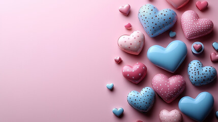Obraz premium ‘You’re My Favorite’ text surrounded by minimalist love-themed icons, simple soft background. Bright lighting, contrast with copy space for text