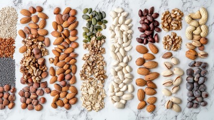 Collection of healthy snacks for sale.