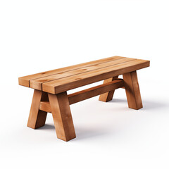 Rustic Wooden Bench Simple Garden Seat  Natural Wood Furniture