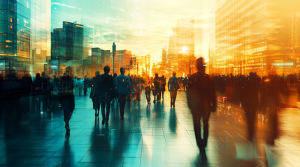 Human connections in a bustling, ever-changing urban landscape.