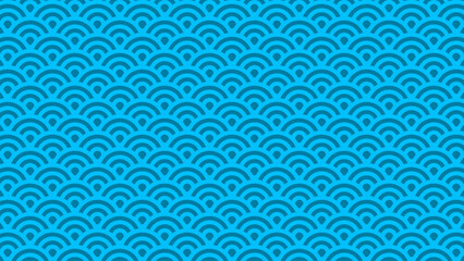 Geometric Cloud and Ripple background. Japanese Cloud and Wave Motif Pattern background. Abstract Waves and Cloud Motif Background. 