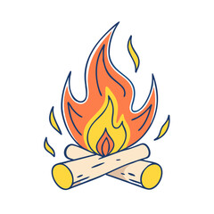 campfire icon, campfire vector illustration-simple illustration of campfire, perfect for campfire logos and themed design 