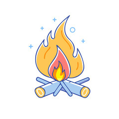 campfire icon, campfire vector illustration-simple illustration of campfire, perfect for campfire logos and themed design 