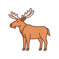 Fototapeta premium elk icon, elk vector illustration-simple illustration of elk, perfect for elk logos and themed design 