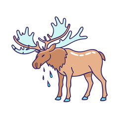 elk antler shed icon, elk antler shed vector illustration-simple illustration of elk antler shed, perfect for elk antler shed logos and themed design 