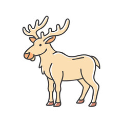 Fototapeta premium elk icon, elk vector illustration-simple illustration of elk, perfect for elk logos and themed design 