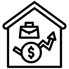 Obraz premium Growing a Business Icon