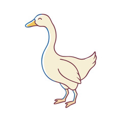 goose silhouette icon, goose silhouette vector illustration-simple illustration of goose silhouette, perfect for goose silhouette logos and themed design 