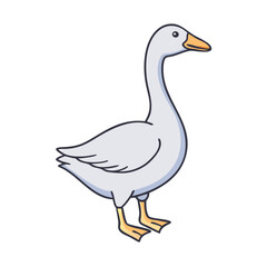 goose silhouette icon, goose silhouette vector illustration-simple illustration of goose silhouette, perfect for goose silhouette logos and themed design 