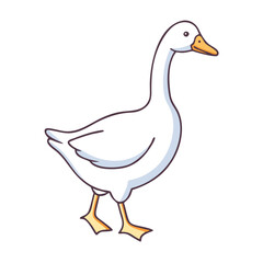 goose silhouette icon, goose silhouette vector illustration-simple illustration of goose silhouette, perfect for goose silhouette logos and themed design 