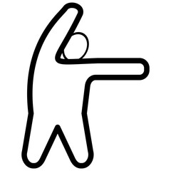 Stretching Arms Icon