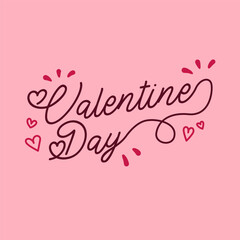 Happy Valentine Day Typography Vector Design. Valentine Greeting Card