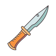 hunting knife icon, hunting knife vector illustration-simple illustration of hunting knife, perfect for hunting knife logos and themed design 