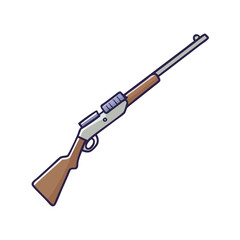 hunting rifle icon, hunting rifle vector illustration-simple illustration of hunting rifle, perfect for hunting rifle logos and themed design 