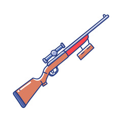 hunting rifle icon, hunting rifle vector illustration-simple illustration of hunting rifle, perfect for hunting rifle logos and themed design 