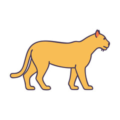 mountain lion silhouette icon, mountain lion silhouette vector illustration-simple illustration of mountain lion silhouette, perfect for mountain lion silhouette logos and themed design 