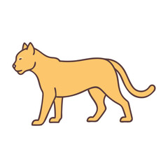 mountain lion silhouette icon, mountain lion silhouette vector illustration-simple illustration of mountain lion silhouette, perfect for mountain lion silhouette logos and themed design 