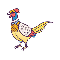 pheasant icon, pheasant vector illustration-simple illustration of pheasant, perfect for pheasant logos and themed design 