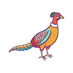 pheasant icon, pheasant vector illustration-simple illustration of pheasant, perfect for pheasant logos and themed design 