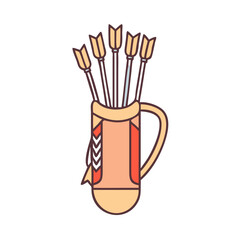 quiver with arrows icon, quiver with arrows vector illustration-simple illustration of quiver with arrows, perfect for quiver with arrows logos and themed design 