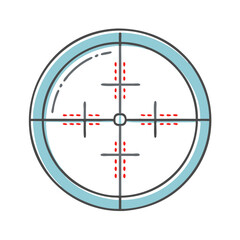 rifle scope crosshairs icon, rifle scope crosshairs vector illustration-simple illustration of rifle scope crosshairs, perfect for rifle scope crosshairs logos and themed design 
