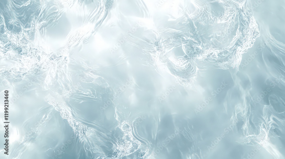 Aufkleber subtle and calming abstract background featuring light blue flowing water patterns with soft, bright