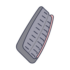 shotgun recoil pad icon, shotgun recoil pad vector illustration-simple illustration of shotgun recoil pad, perfect for shotgun recoil pad logos and themed design 