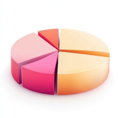 Obraz premium financial benefits budget optimization concept. Colorful pie chart with segmented sections representing data visualization and analysis.