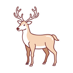 whitetail deer icon, whitetail deer vector illustration-simple illustration of whitetail deer, perfect for whitetail deer logos and themed design 