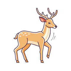Obraz premium whitetail deer icon, whitetail deer vector illustration-simple illustration of whitetail deer, perfect for whitetail deer logos and themed design 