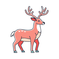 whitetail deer icon, whitetail deer vector illustration-simple illustration of whitetail deer, perfect for whitetail deer logos and themed design 