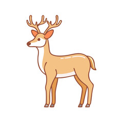 whitetail deer icon, whitetail deer vector illustration-simple illustration of whitetail deer, perfect for whitetail deer logos and themed design 