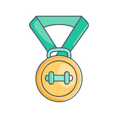 fitness challenge medal icon, fitness challenge medal vector illustration-simple illustration of fitness challenge medal, perfect for fitness challenge medal logos and themed design 