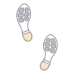 footstep pattern on trail icon, footstep pattern on trail vector illustration-simple illustration of footstep pattern on trail, perfect for footstep pattern on trail logos and themed design 