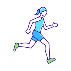 jogger silhouette icon, jogger silhouette vector illustration-simple illustration of jogger silhouette, perfect for jogger silhouette logos and themed design 