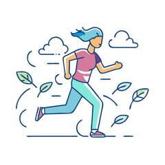 jogging in windy weather icon, jogging in windy weather vector illustration-simple illustration of jogging in windy weather, perfect for jogging in windy weather logos and themed design 