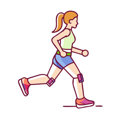 Fototapeta premium jogging with ankle weights icon, jogging with ankle weights vector illustration-simple illustration of jogging with ankle weights, perfect for jogging with ankle weights logos and themed design 