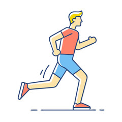 person jogging icon, person jogging vector illustration-simple illustration of person jogging, perfect for person jogging logos and themed design 