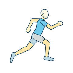 Fototapeta premium running arm swing icon, running arm swing vector illustration-simple illustration of running arm swing, perfect for running arm swing logos and themed design 