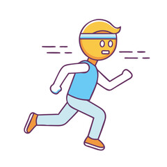 running man emoji icon, running man emoji vector illustration-simple illustration of running man emoji, perfect for running man emoji logos and themed design 