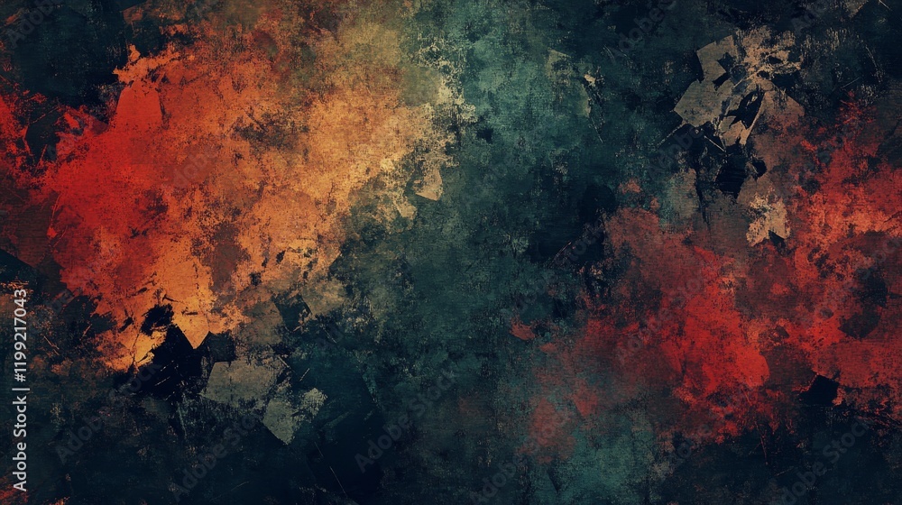 Aufkleber Abstract background with dark, colorful paint strokes. Perfect for design projects.