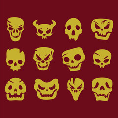 skull hand drawn collection