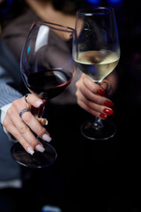 Cheers to a Fantastic Celebration Friends Joyfully Toasting with Wine Glasses in Hand