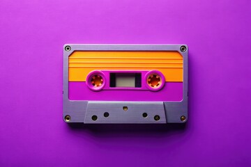 Fototapeta premium Retro Cassette Tape 80s 90s - Vintage Audio Technology