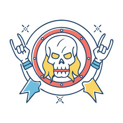 rock band logo icon, rock band logo vector illustration-simple illustration of rock band logo, perfect for rock band logo logos and themed design 