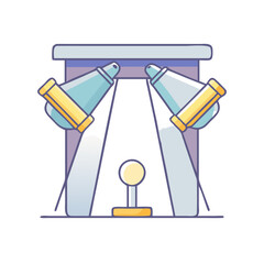spotlight on stage icon, spotlight on stage vector illustration-simple illustration of spotlight on stage, perfect for spotlight on stage logos and themed design 